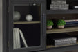 Foyland - Black / Brown - Xl TV Stand W/Fireplace Option Unique Piece Furniture