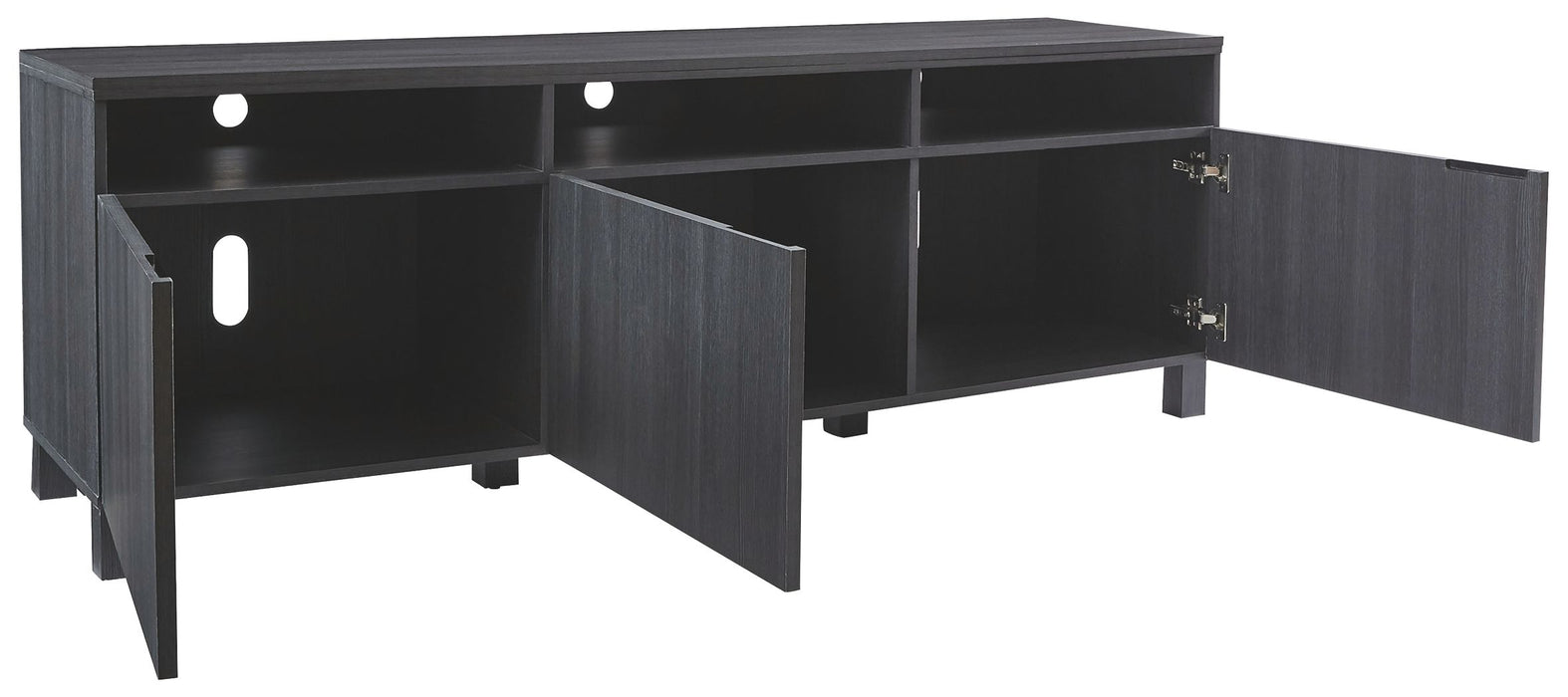 Yarlow - Black - Extra Large TV Stand Unique Piece Furniture