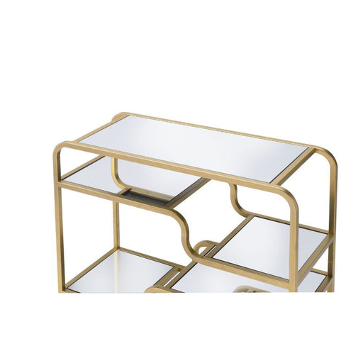 Astrid - Accent Table - Gold & Mirror Unique Piece Furniture