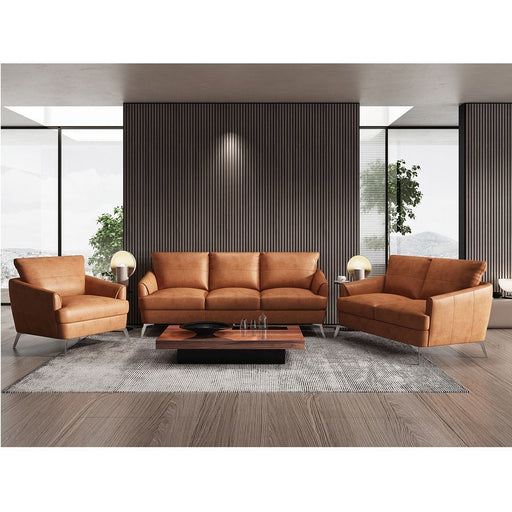 Safi - Loveseat - CapPUchino Leather Unique Piece Furniture