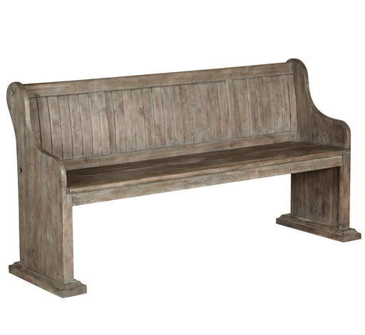 Tinley Park - Bench With Back - Dove Tail Grey Unique Piece Furniture