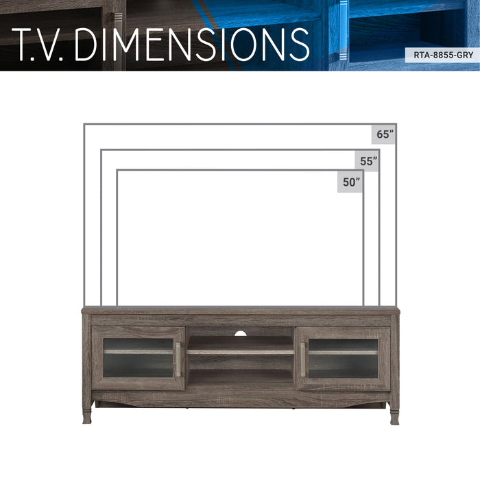 Techni Mobili Gray Driftwood TV Stand