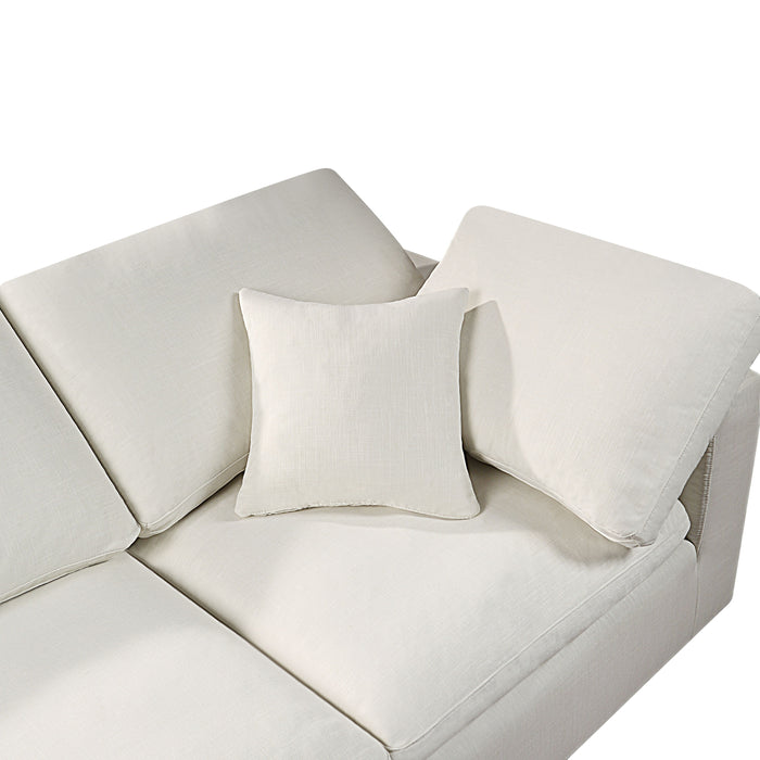 Modern Modular Sectional Sofa Set, Self-Customization Design Sofa - White