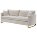 Corliss - Upholstered Arched Arms Sofa - Beige Unique Piece Furniture