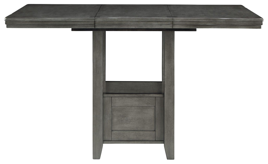 Hallanden - Gray - Rectangular Dining Room Counter Extension Table Unique Piece Furniture