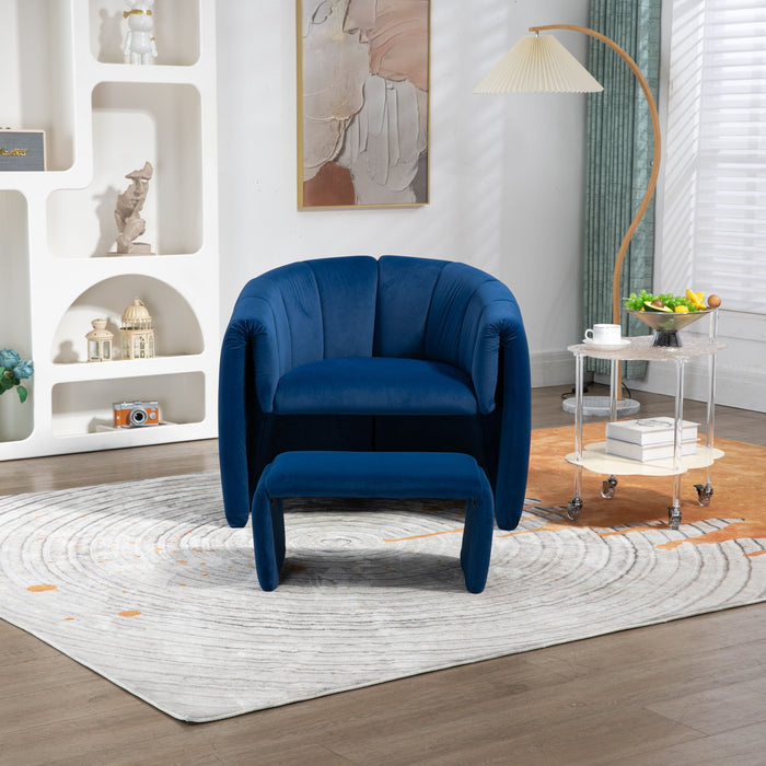 Coolmore Computer Chair Office Chair Adjustable Swivel Chair Fabric Seat Home Study Chair - Blue