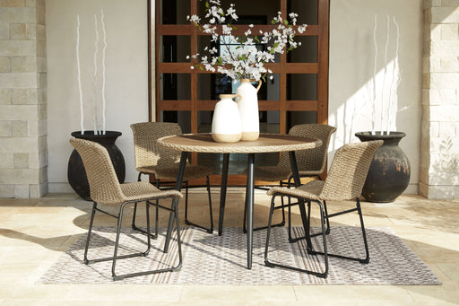Amaris - Brown / Black - 5 Pc. - Dining Set Unique Piece Furniture
