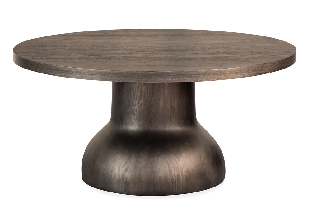 Bosley - Wood Round Cocktail Table - Coffee Bean