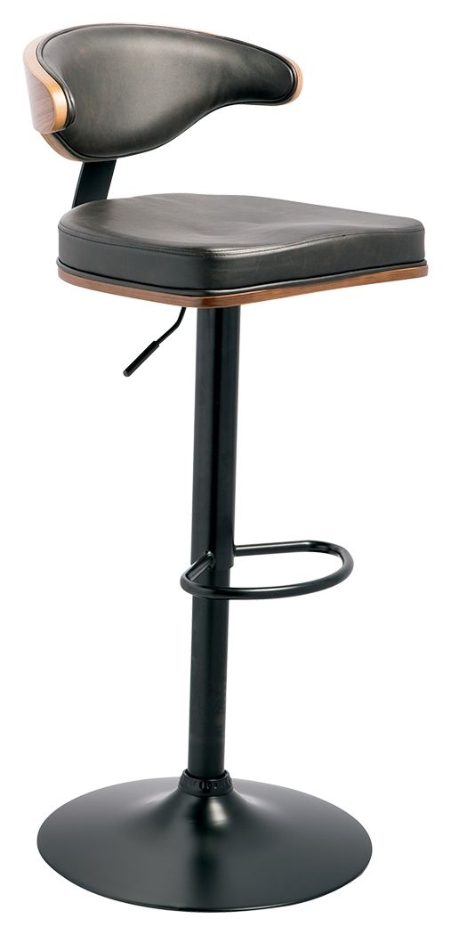 Bellatier - Brown / Black - Tall Uph Swivel Barstool Unique Piece Furniture