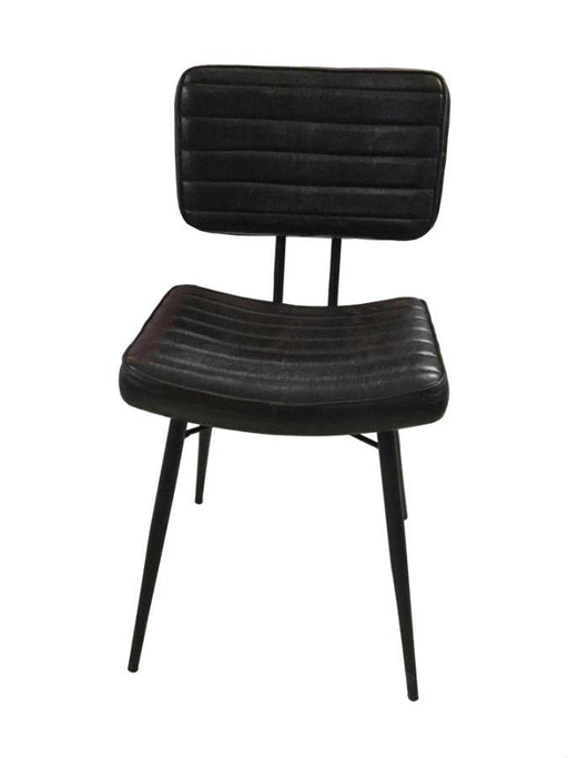 Partridge - Padded Side Chairs (Set of 2) - Espresso And Black Unique Piece Furniture