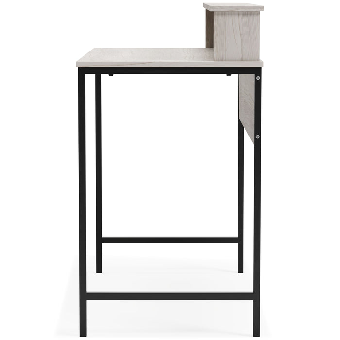 Bayflynn - White / Black - Home Office Desk With Hutch Unique Piece Furniture