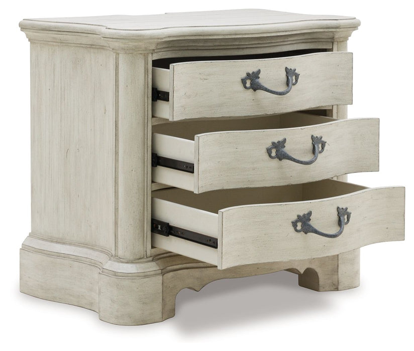 Arlendyne - Three Drawer Night Stand - Antique White