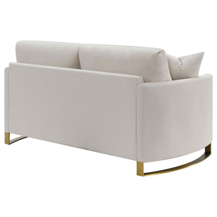 Corliss - Upholstered Arched Arms Loveseat - Beige Unique Piece Furniture