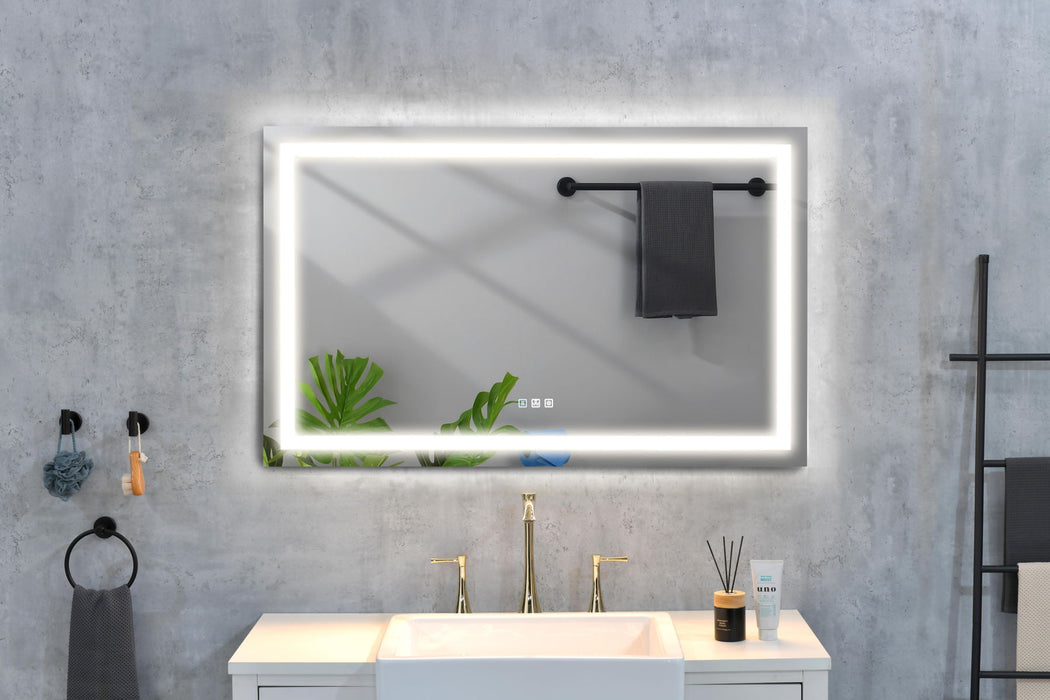 36X 36 Inch Led Mirror Bathroom Vanity Mirrors With Lights, Wall Mounted Anti-Fog Memory Large Dimmable Front Light Makeup Mirror