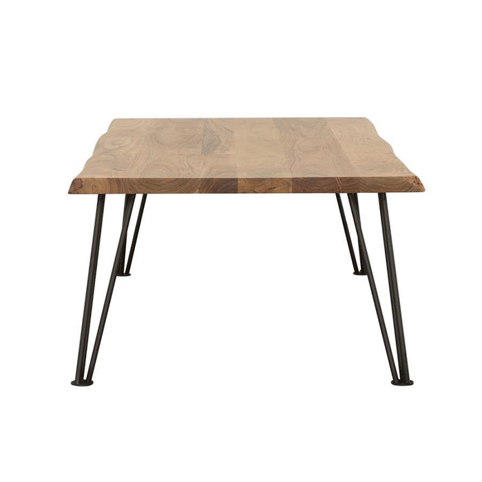 Zander - Coffee Table With Hairpin Leg - Natural And Matte Black Unique Piece Furniture