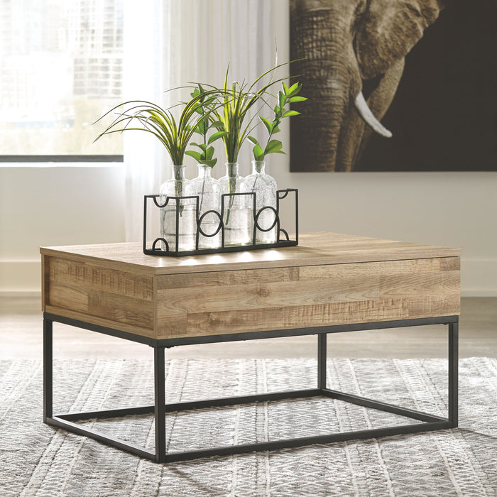 Gerdanet - Natural - Lift Top Cocktail Table Unique Piece Furniture