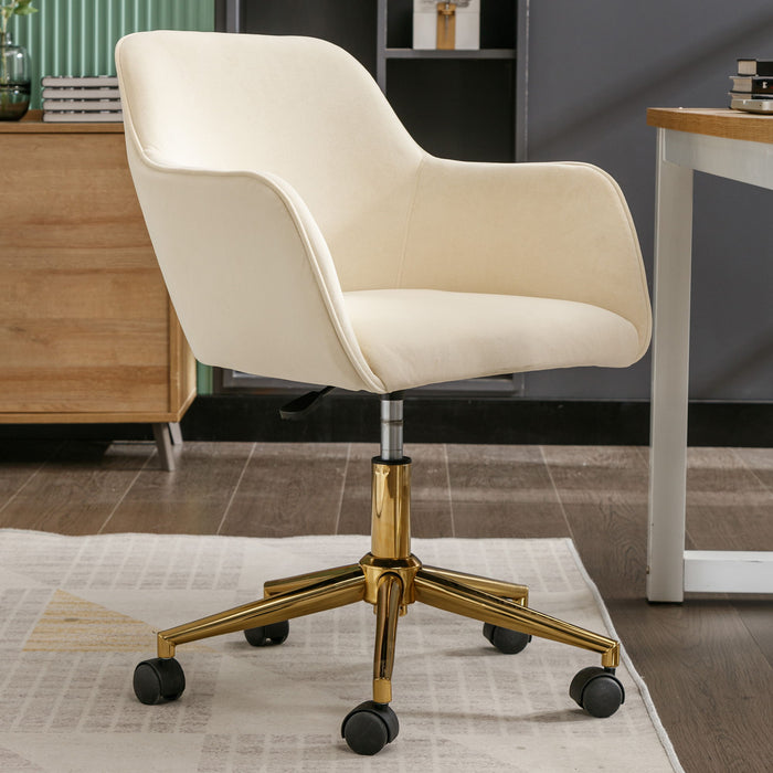 Adjustable Height 360 Revolving Home Office Chair - Beige