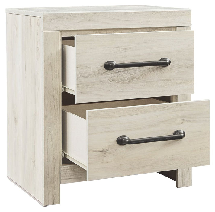 Cambeck - Whitewash - Two Drawer Night Stand Unique Piece Furniture