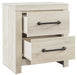 Cambeck - Whitewash - Two Drawer Night Stand Unique Piece Furniture
