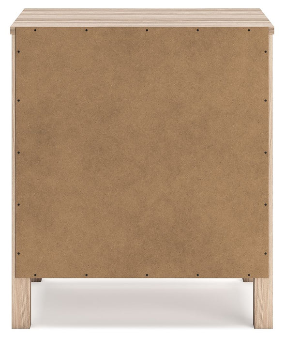 Battelle - Two Drawer Night Stand - Tan