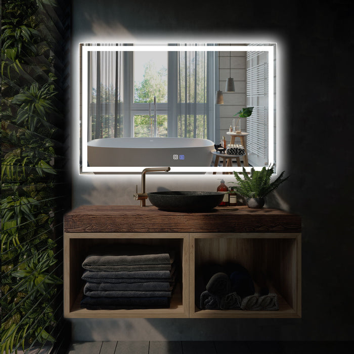 LED Bathroom Vanity Mirror With Light, 48 X 32", Anti Fog, Dimmable, Color Temper 5000K, Backlit / Front Lit, Both Vertical And Horizontal Wall Mounted Vanity Mirror