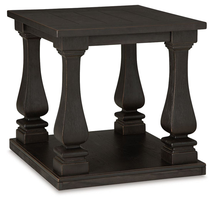 Wellturn - Rectangular End Table - Black