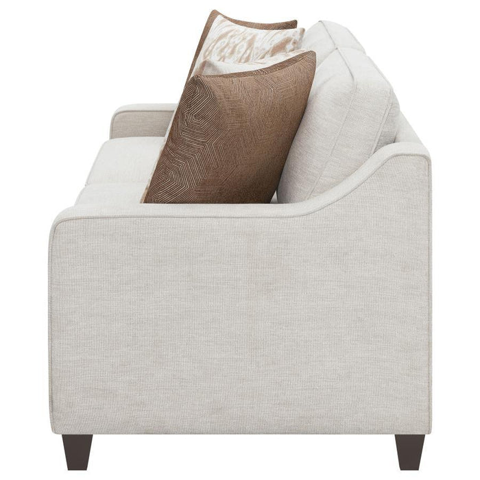 Christine - Upholstered Cushion Back Sofa - Beige Unique Piece Furniture