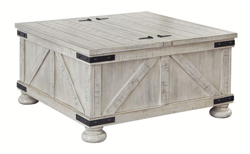 Carynhurst - Whitewash - Cocktail Table With Storage Unique Piece Furniture