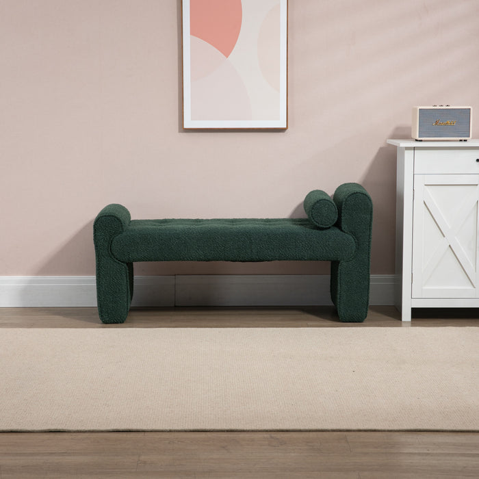 Coolmore Modern Ottoman Bench, Bed Stool Made Of Loop Gauze, End Bed Bench, Footrest For Living Room, End Of Bed, Hallway