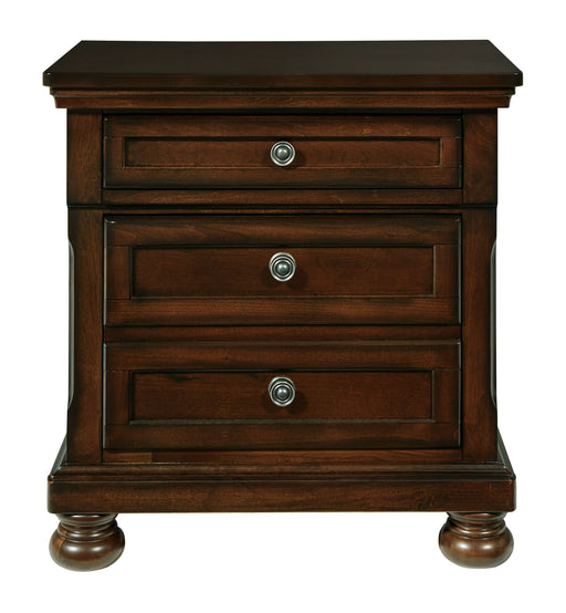 Porter - Dark Brown - Two Drawer Night Stand Unique Piece Furniture