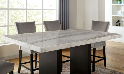 Kian - Counter Height Dining Table - White / Black Unique Piece Furniture