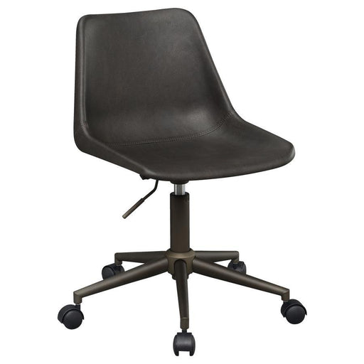 Carnell - Adjustable Height Office Chair With Casters - Brown And Rustic Taupe Unique Piece Furniture