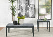 Mozzi - Square End Table Faux Marble - Gray And Black Unique Piece Furniture