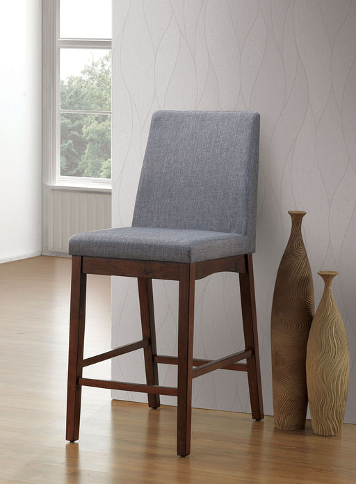 Marten - Counter Height Chair (Set of 2) - Brown Cherry / Gray Unique Piece Furniture