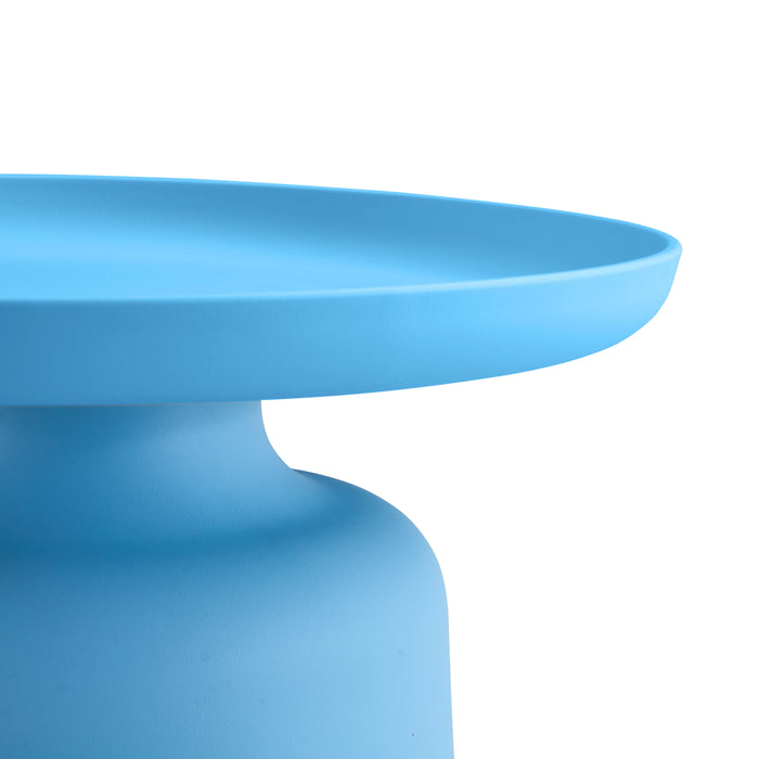 Light Blue Plastic Side Table Stylish And Versatile Plastic Round Side Table