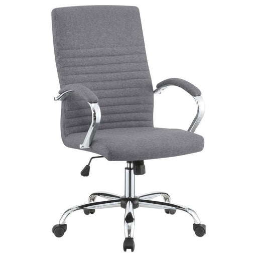 Abisko - Upholstered Office Chair With Casters - Gray And Chrome Unique Piece Furniture