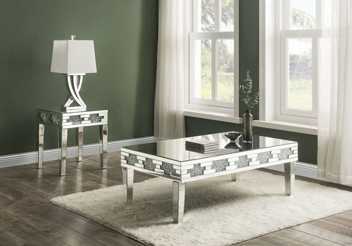 Noralie - End Table - Mirrored & Faux Stones Unique Piece Furniture