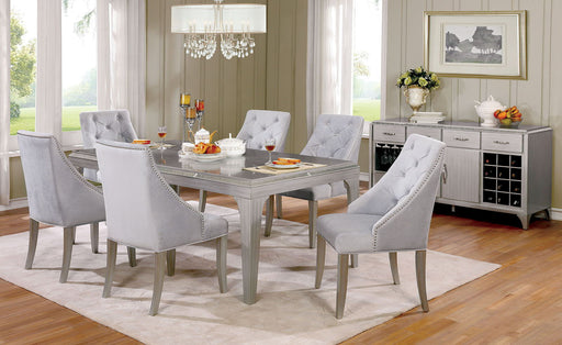 Diocles - Dining Table - Silver / Gray Unique Piece Furniture
