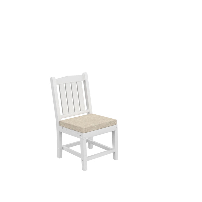 Dining Chair With Cushion No Armrest (Set of 2) - White