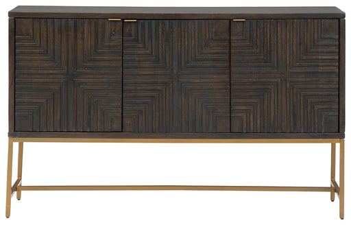 Elinmore - Brown / Gold Finish - Accent Cabinet Unique Piece Furniture