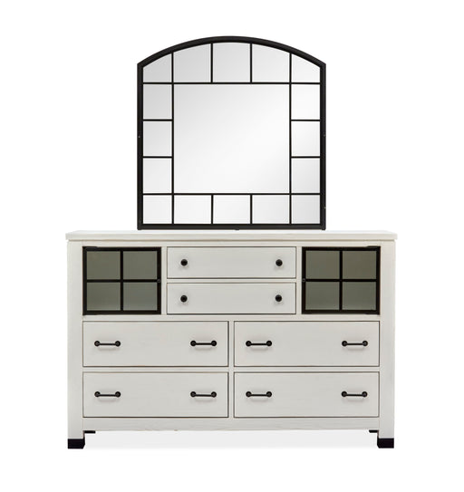 Harper Springs - Shaped Mirror - Silo White Unique Piece Furniture