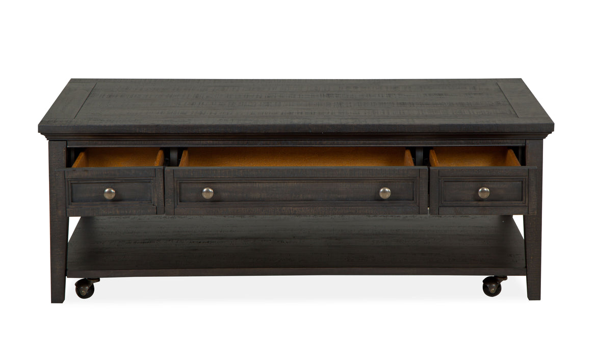 Westley Falls - Rectangular Cocktail Table With Casters - Graphite Unique Piece Furniture