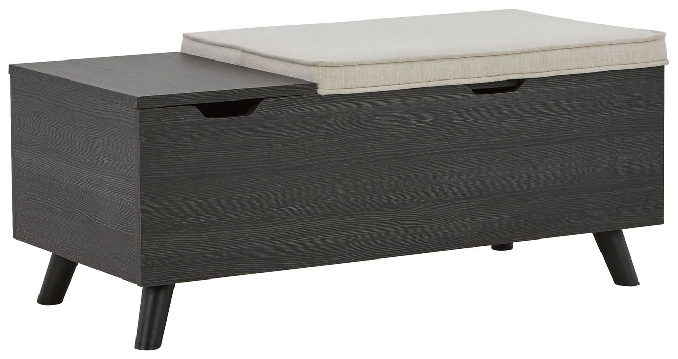 Yarlow - Dark Gray - Storage Bench Unique Piece Furniture