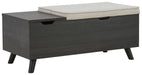 Yarlow - Dark Gray - Storage Bench Unique Piece Furniture
