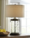 Tailynn - Clear / Bronze Finish - Glass Table Lamp Unique Piece Furniture