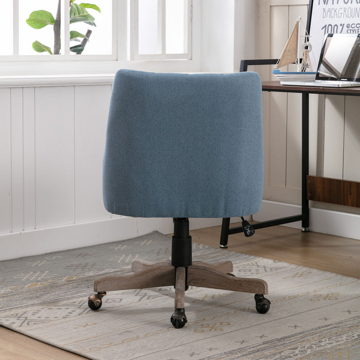 Coolmore Swivel Shell Chair For Living Room / Modern Leisure Office Chair - Blue