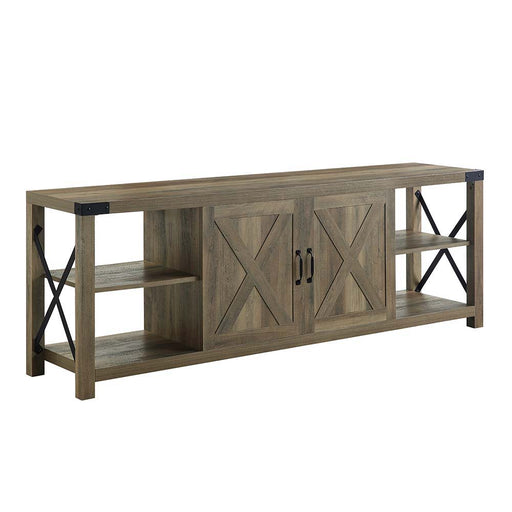 Abiram - TV Stand - Rustic Oak Finish Unique Piece Furniture