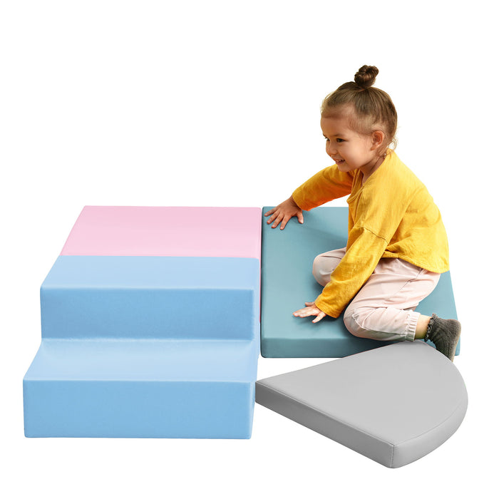 Soft Climb And Crawl Foam Playset, Safe Soft Foam Nugget Block For Infants, Preschools, Toddlers, Kids Crawling And Climbing Indoor Active Play Structure - Colorful