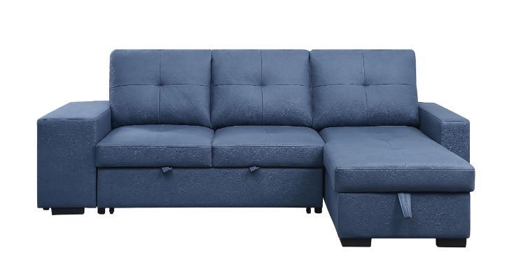 Strophios - Futon - Blue Fabric Unique Piece Furniture