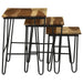 Nayeli - 3 Piece Nesting Table With Hairpin Legs - Natural And Black Unique Piece Furniture